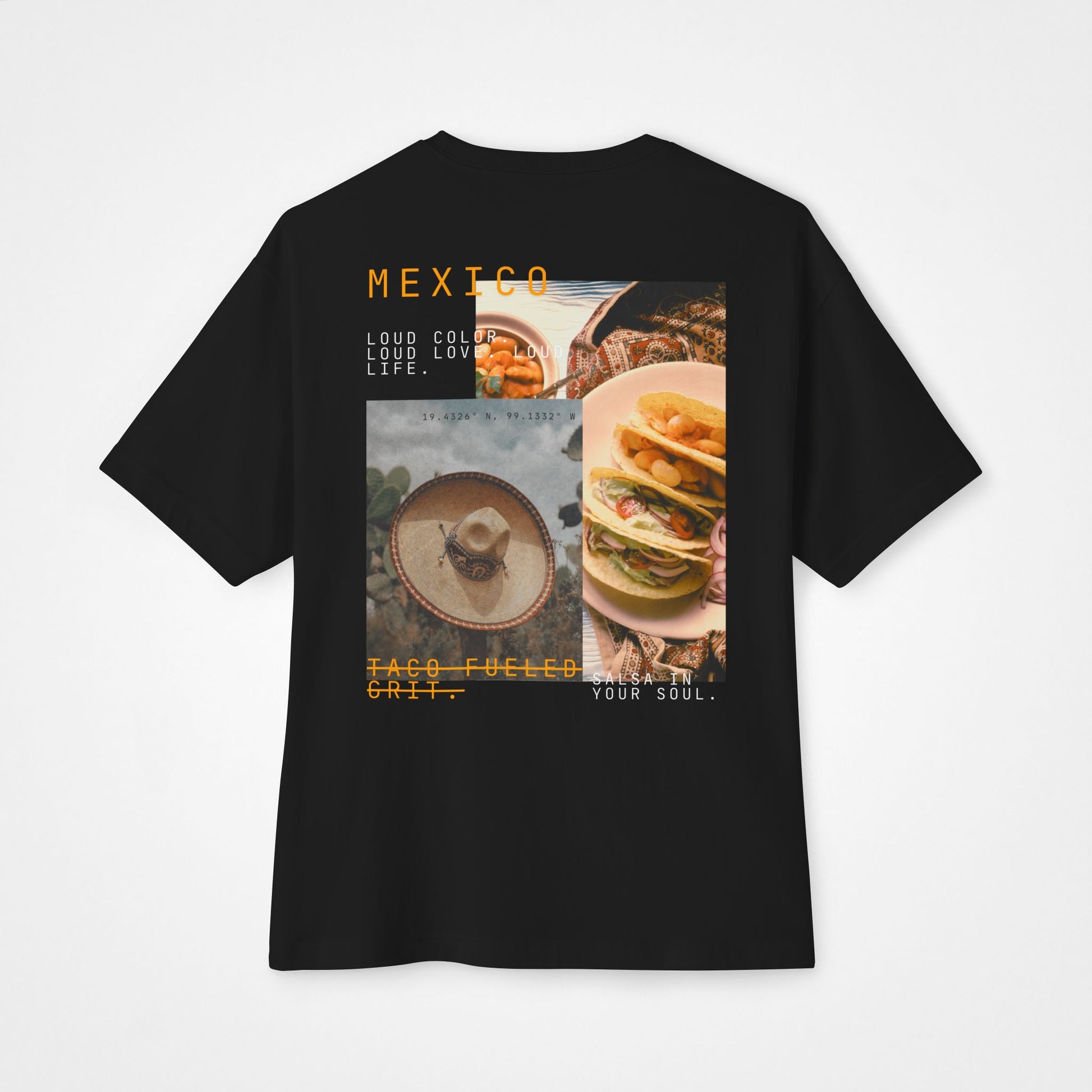 Taco-Fueled Grit – CDMX Oversized Boxy T-Shirt Moodwear