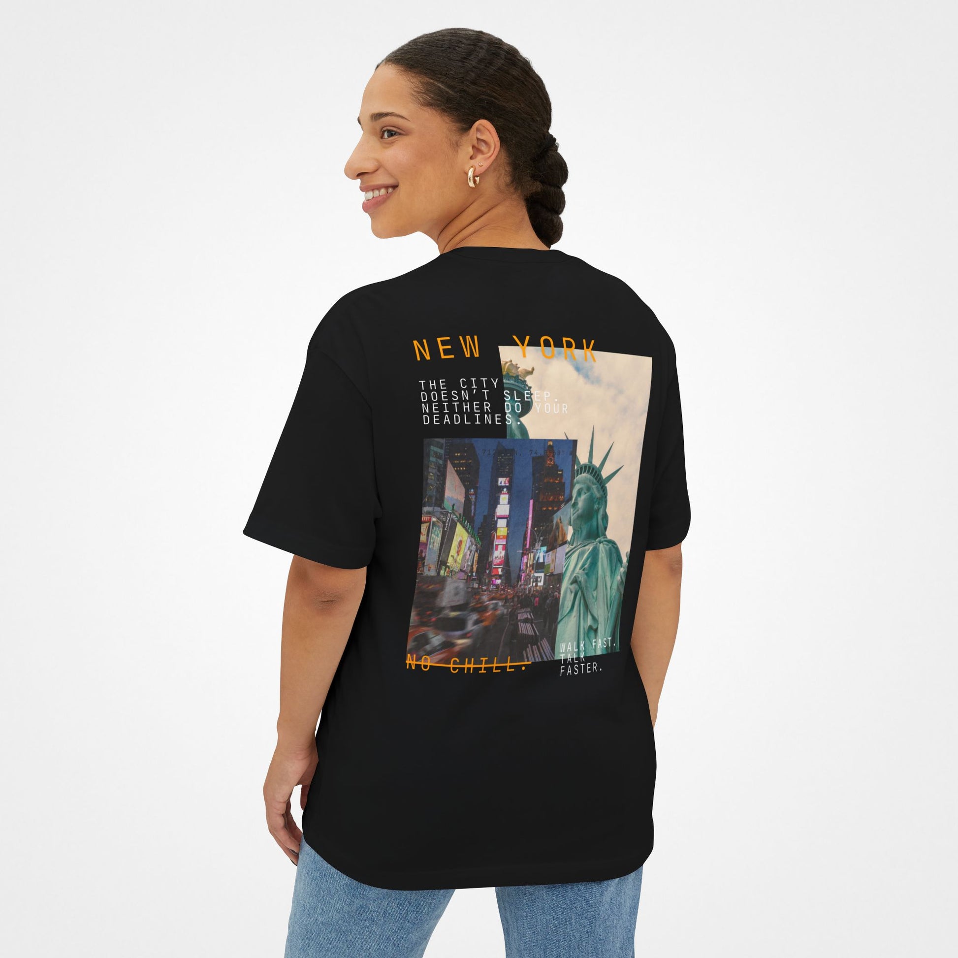 No Chill – New York Oversized Boxy T-Shirt Moodwear