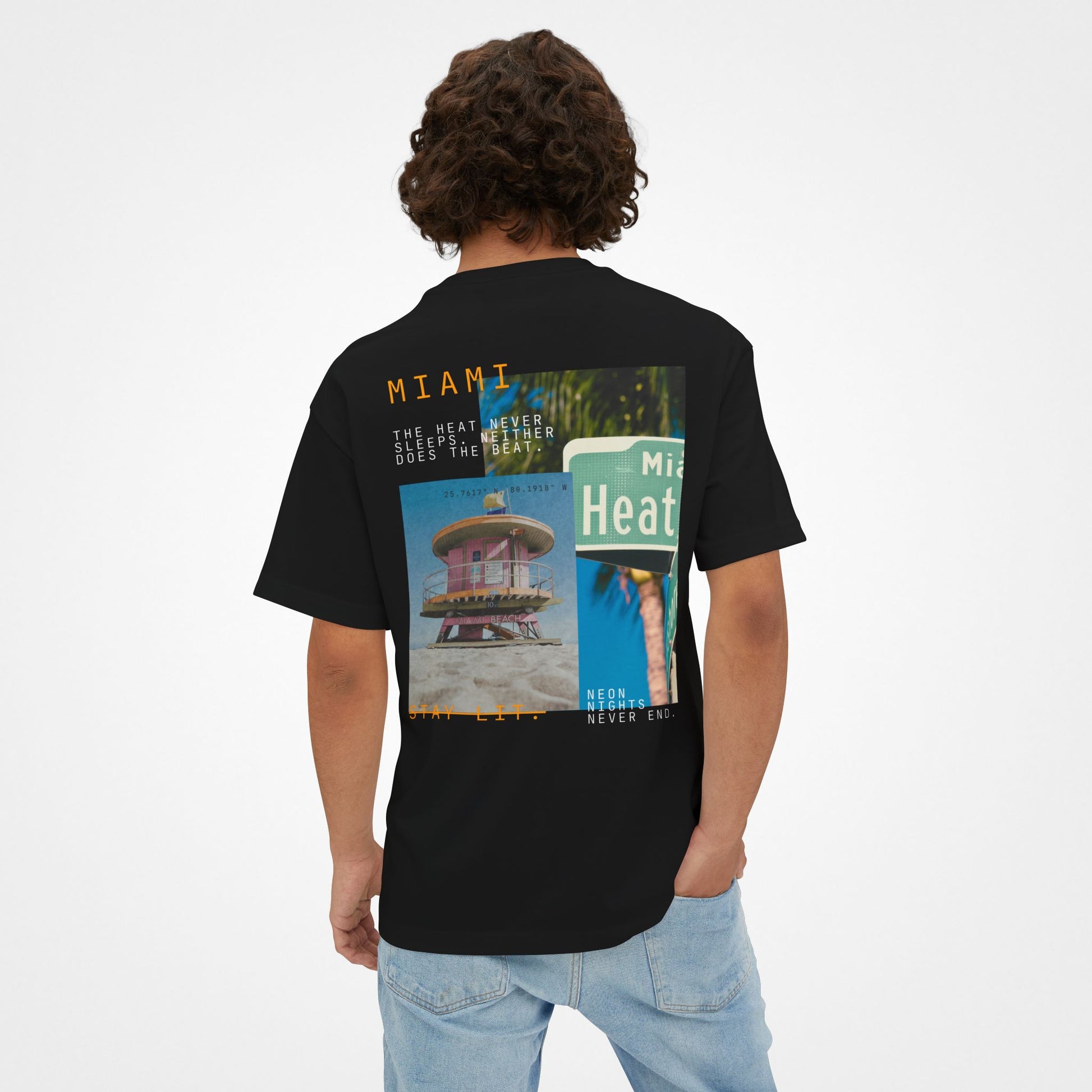 Stay Lit – Miami Oversized Boxy T-Shirt Moodwear