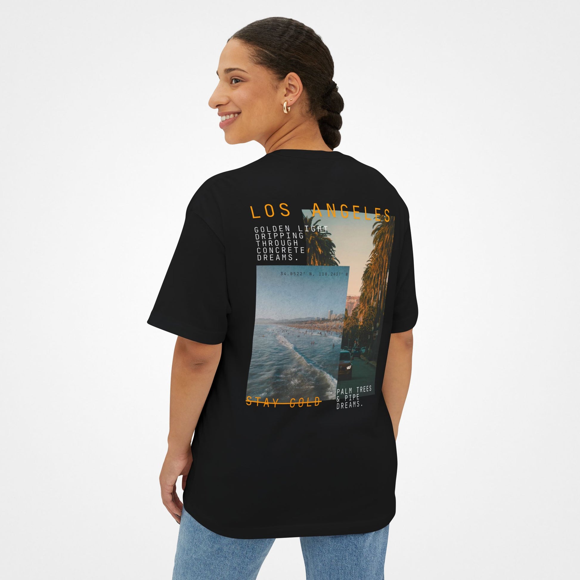 Stay Gold – Los Angeles Oversized Boxy T-Shirt Moodwear