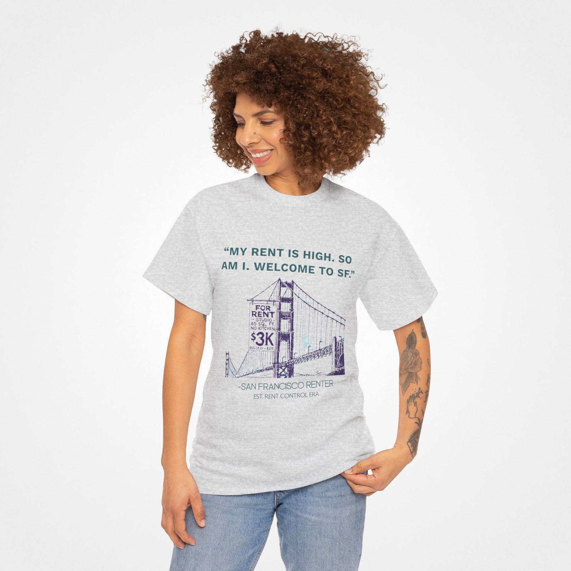“My Rent Is High” - Heavy Cotton T-Shirt