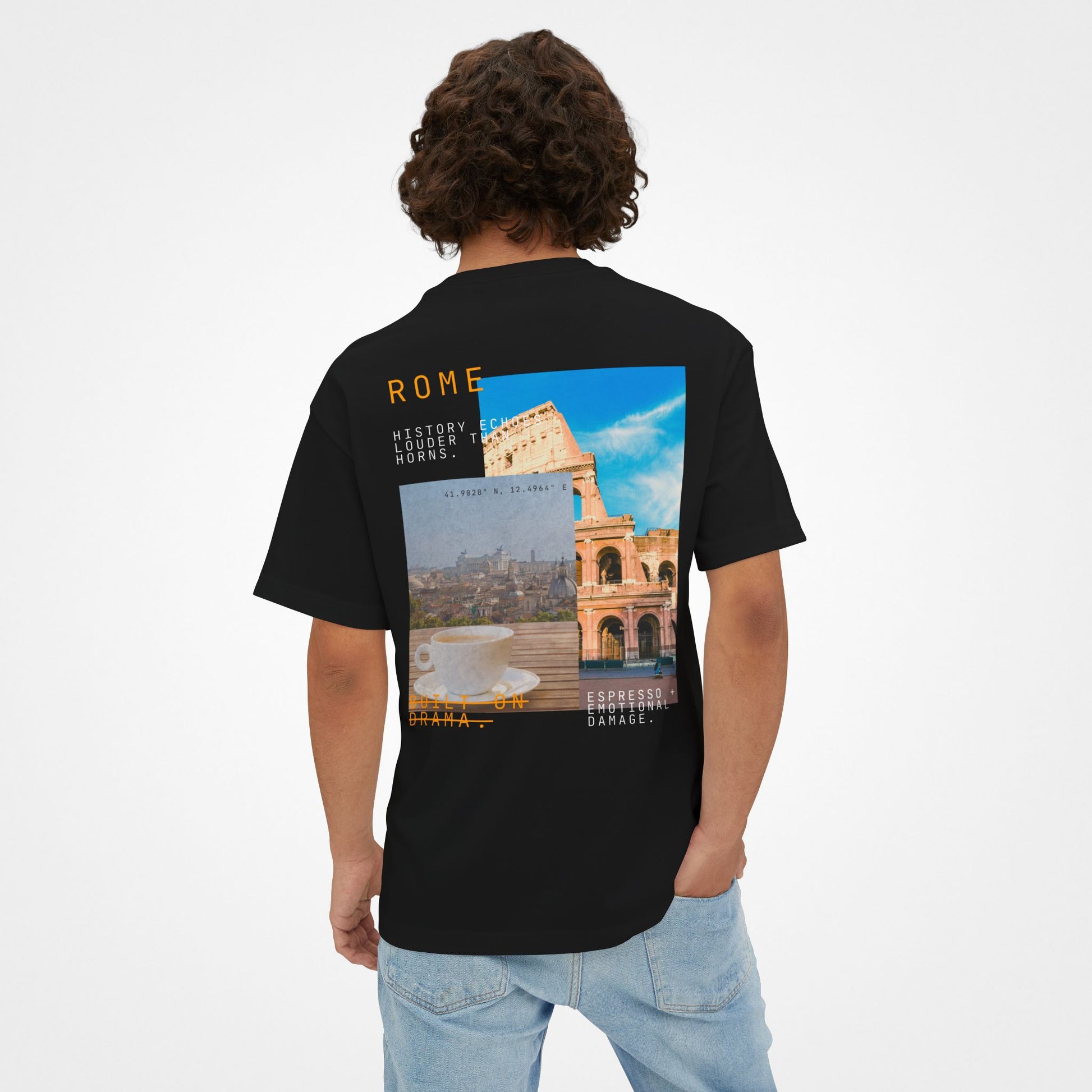 Built on Drama – Rome Oversized Boxy T-Shirt Moodwear