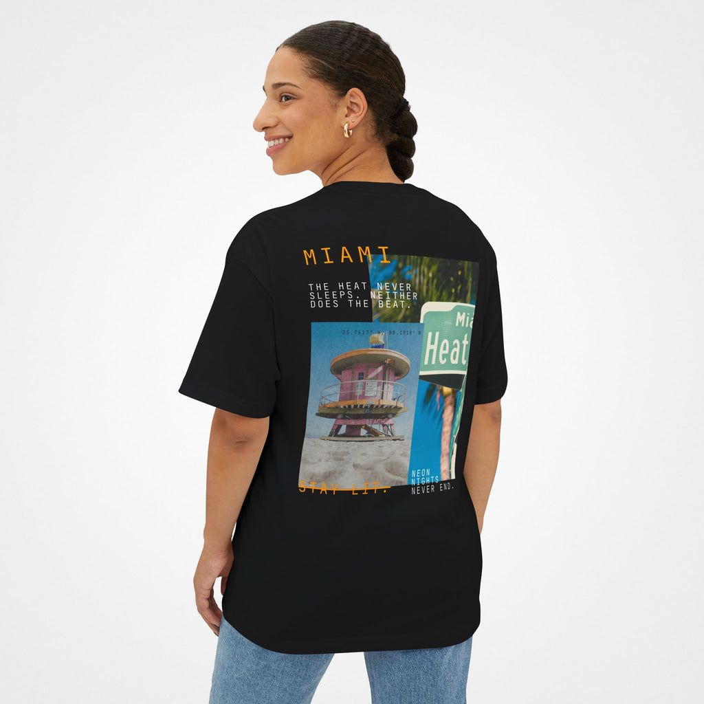 Stay Lit – Miami Oversized Boxy T-Shirt Moodwear