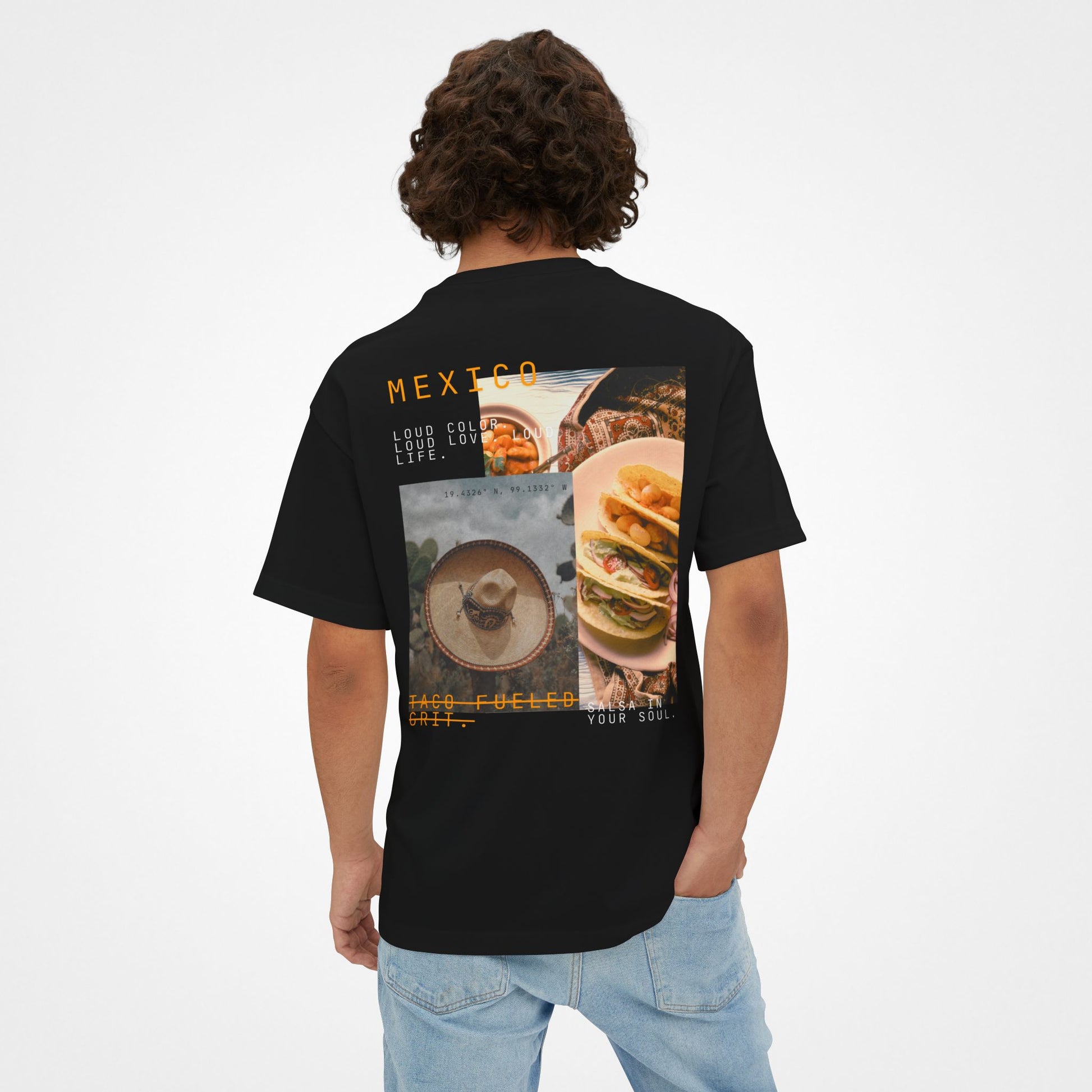 Taco-Fueled Grit – CDMX Oversized Boxy T-Shirt Moodwear