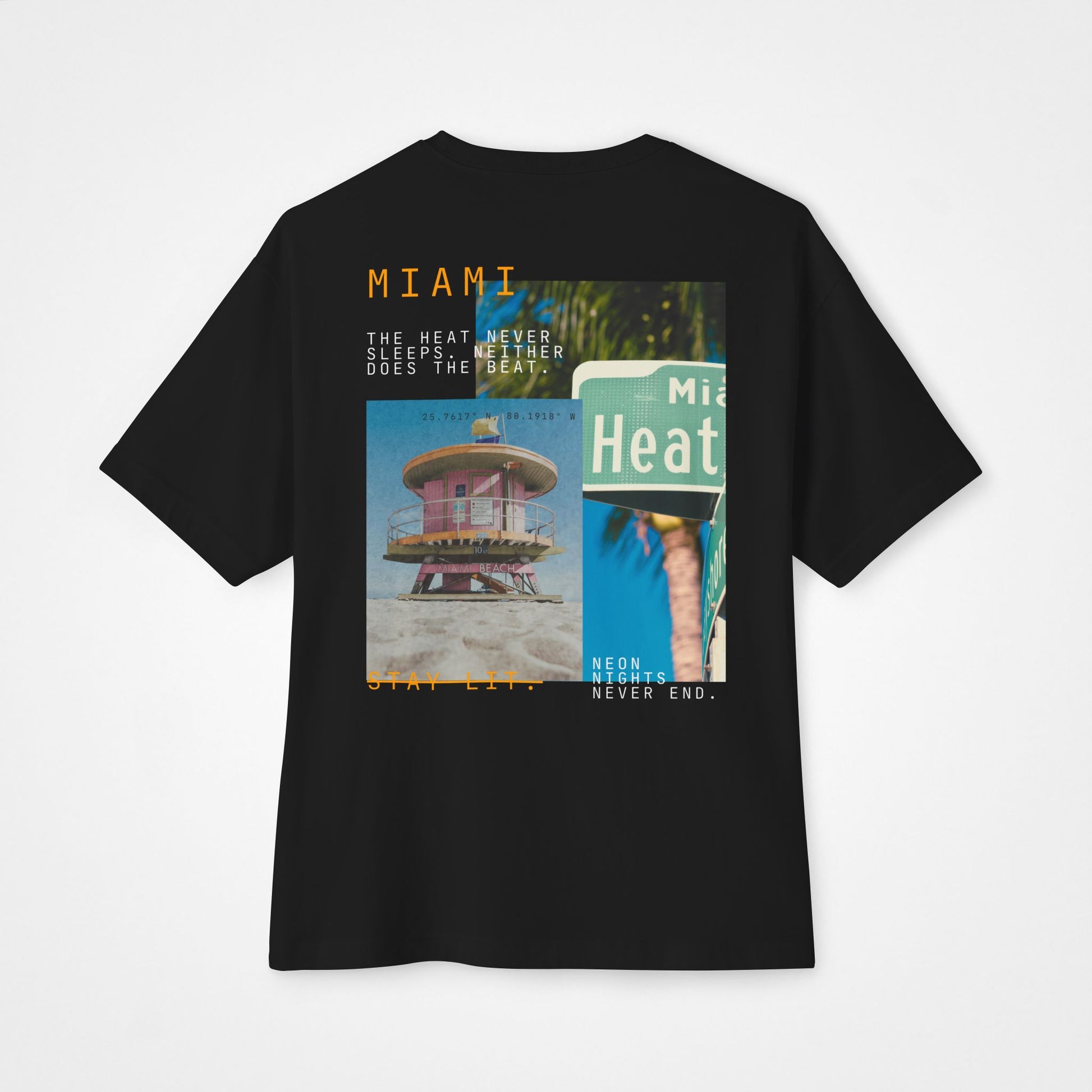 Stay Lit – Miami Oversized Boxy T-Shirt Moodwear